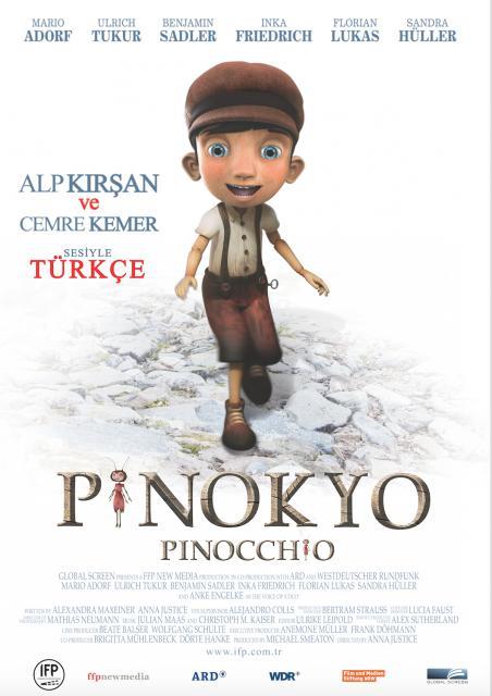 "Pinokyo"  <br>  Vizyona yarn girecek 10 filmin yan sra, 2 animasyon film de 23 Nisan Milli Egemenlik ve ouk Bayram dolaysyla bugn sinameseverlerle bulutu. lk olarak 1883`de "Pinokyo`nun Maceralar" ismiyle bir masal kitab olarak ortaya kan kukla Pinokyo, bu kez bir Alman yapm filmle tekrar sinemalarda yer alacak. ekimlerinin tamam Kuadas Doanbey Ky`nde yaplan filmin seslendirmesini Alp Kran ve Cemre Kemer yapt.