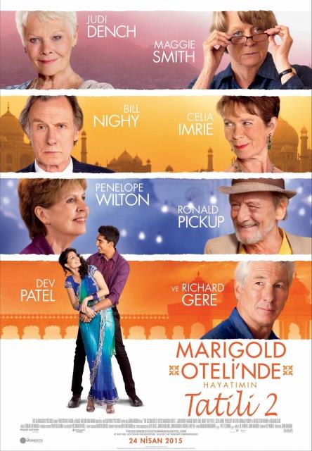 "Marigold Oteli`nde Hayatmn Tatili 2"    <br>zleyici ile 2012`de buluan "Marigold Oteli`nde Hayatmn Tatili" filminin ikinci serisi "Marigold Oteli`nde Hayatmn Tatili 2", Judi Dench, Maggie Smith, Bill Nighy ve Dev Patel ile ayn kadroyu tekrar bir araya getirdi. Yeni seride otelin yeni misafirleri Richard Gere, Tamsin Greig ve David Strathairn olacak. John Madden`in ynettii komedi trndeki film, hayatlarnn ikinci baharn yaayan kiilerin, yaamlarn ve ilikilerini sayg ve sevgilerini srdrerek nasl devam ettirdiklerini anlatyor.