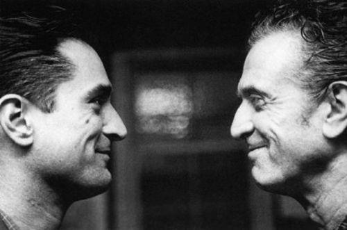 Robert De Niro ve ayn ad paylat babas Robert De Niro, Sr., New York, 1983