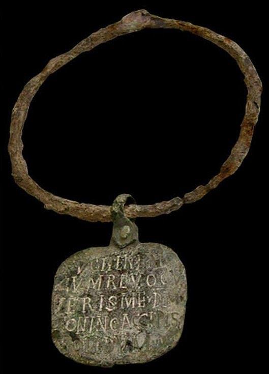 Milattan önce 4. yüzyıl Roma döneminden kalma demir köle kolyesi