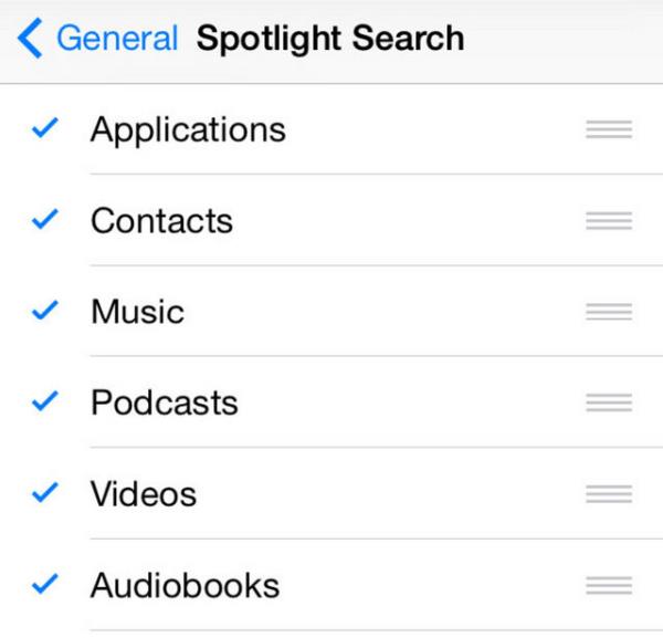 Buras iPhone'un ana ekrannn ortasndan aa dorun srklediinizde ulaabileceiniz indeksidir. Dzenli olarak kullanmadklarnz silin.
