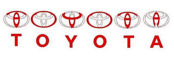 Toyota logosunu, T O Y O T A harflerinin birleiminden oluur.