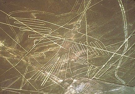 Nazca Lines; Nazca (Peru)&#8217;nn l blgesi zerinde yer alan bitkiler, hayvanlar, bcekler ve eitli geometrik ekillerin byk kabartlm figrleridir. Bu izimler 500 km karelik bir blgeyi ve ortalama 180 metre uzunluu kapsamaktadr.