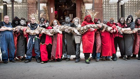 Dnyann yakalanan en uzun ylan; Kansas, Missuri, Amerika&#8217;daki Full Moon prodksiyon&#8217;a ait olan, 7.67 m uzunluundaki Medusa, yakalanm en uzun ylan oldu.