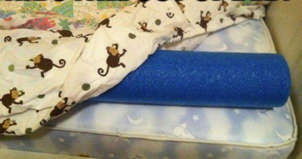 Bylece ocuklar yataktan dmez.