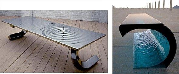 Su damlas� ve dalga yans�mas� g�r�n�m�nde masalar