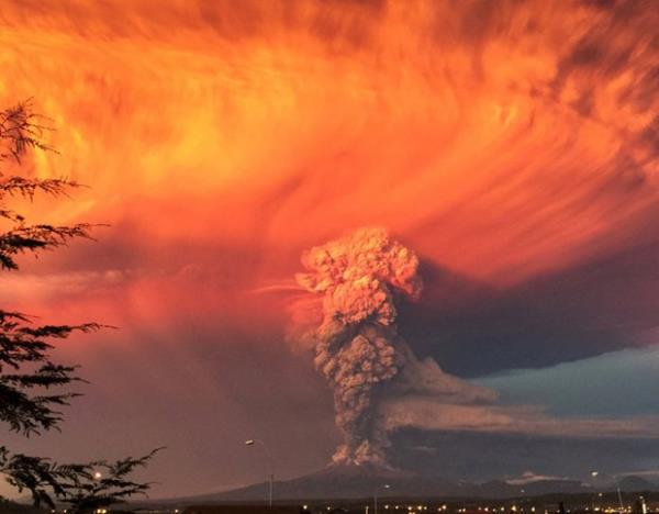 Faaliyete geen Calbuco volkannn genel grnts-  Puerto Montt / ili