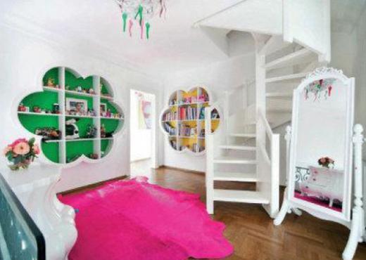 iek eklindeki gmme raflar da odaya farkl ve modern bir hava katyor...