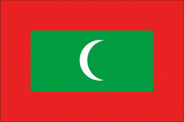 Maldivler: Bayrağın ana rengi olan kırmızı ulusun geçmişteki, bugünkü ve gelecekteki kahramanlarını temsil eder. Kırmızı bölümün içinde bulunan yeşil dikdörtgen ülkede bulunan sayısız hindistan cevizi ağacını ve adayı beyaz hilâl ise İslâm inancını simgeler. Tüm dünyada Maldivler'i simgeleyen en yaygın öge ve Maldivler'in resmî bayrağıdır.