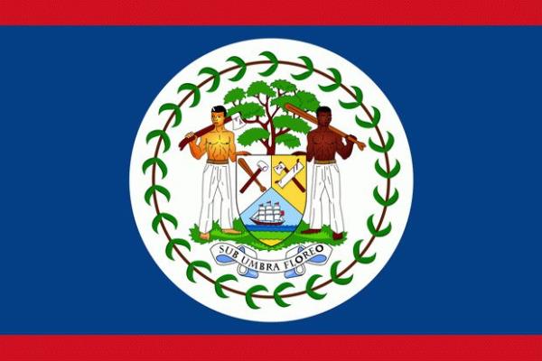 Belize: Dairenin sol tarafında balta taşıyan ve Latin ya da Amerikan yerlisi halkı simgeleyen bir adam, sağ tarafında ise bir kürek taşıyan ve İngiliz sömürge döneminde Afrika'dan getirtilen Afrikalı göçmenleri simgeleyen bir başka adam yer alır. Genel olarak ülkenin etnik grupları arasındaki birlik ile eşitliği simgelemektedir. Kırmızı, beyaz ve mavi bayrak genel olarak Belize halkının birlik ve beraberliğini simgeler. Ayrıca ülke bayrağı, İngiliz sömürge yönetimi sırasında ülkenin en popüler siyasi partisinin bayrağının bir benzeridir.