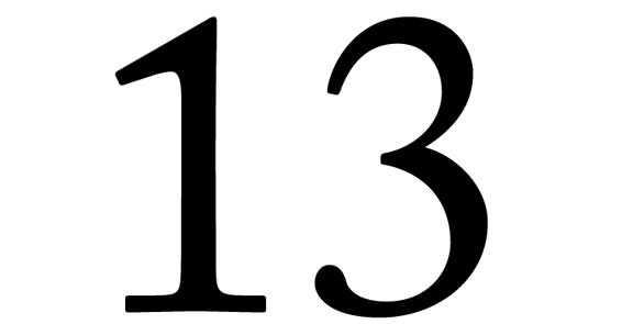 Zeus'un verdii akam yemeine, 13.tanr olarak davet edilmeksizin gelen sava tanrs Ares'in "en gzele" yazl altn elmay getirmesi ve  nemli tanra, Afrodit, Hera ve Athena'nn tartmas sonucu kan savata Truva kenti yaklmtr.Hristiyanlarda ise, Hz.sa'nn son akam yemeine katlan hain Yahuda'da 13.kii olarak katlmtr. 13 rakamnn uursuzluunu olan inan hala ylesine gldr ki, baz kimseler 13 kiiyi ayn masaya oturtmaktan kanr. Baz nl otellerde zellikle Amerika'da 13 rakam tayan oda ve kat yoktur. Bu katlar 12/A olarak numaralandrlmtr, benzer ekilde baz kadnlar ayn 13'nde alverie kmazlar.