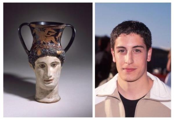 Amerikan Pastas filminin barol oyuncusu Jason Biggs'in antik Yunan hali