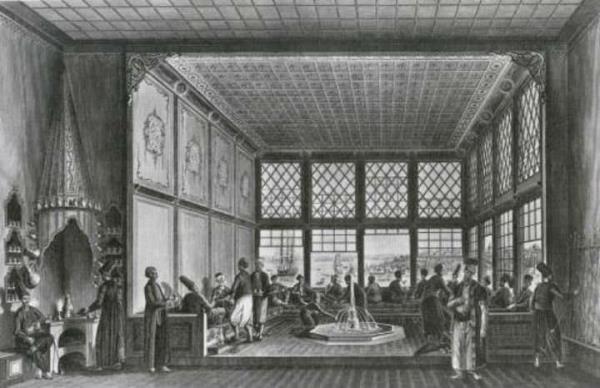 Dersaadet'te mahalle kahvesi olarak bilinen, her mahallenin imam, muhtar ve ileri gelenlerine mahsus o zamana gre adeta bir kulp niteliinde olan bir kahvesi vard.Mahalle kahveleri, gnmz kahvelerinden farkl olarak, ilmi, edebi konumalarn, tarih sohbetlerinin yapld ve hatta iir ve manzumelerin okunduu, hikyelerin anlatld, bilmeyenlerin, bilenlerden istifade ettii yerlerdi.