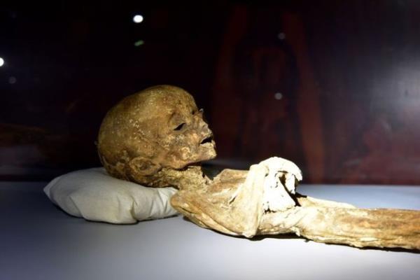 Amasya Mzesi'de 4' yetikin, 4' ocuk 8 mumya bulunuyor.