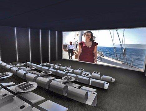 Eve gelecek misafirlerde unutulmam. IMAX teknolojisine sahip 45 kiinin arlanabilecei sinema ve tiyatro odas, bir bowling alan ve  kumarhane yer alacak.