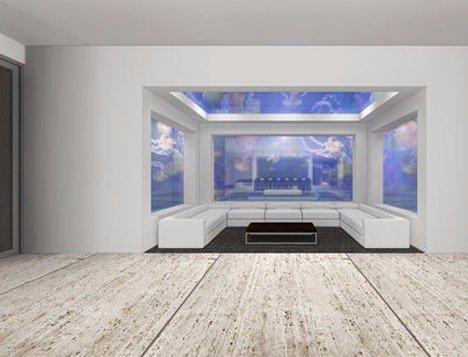 Konfor alanlar olarak ina edilecek blmde ise 30 aralk garaj, tenis kortu, spave gym alanlar, 4 tane havuz ve zel olarak tasarlanacak olan deniz anas odas bulunacak.  <br>  Deniz anas odasnn duvarlar ierisinde eti eti deniz canllarnn yaad akvaryumlar ile kaplanacak.