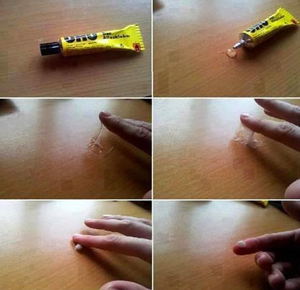 3. Uhu ile parmak yaptrmak