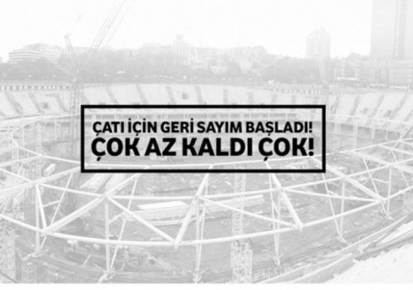 Vodafone Arena'nn resmi Facebook ve Twitter hesab da bir grsel paylaarak atnn ksa sre sonunda kalkacan duyurdu.