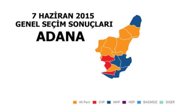 <p>AK PART: %29.95</p>  <p>   MLLETVEKL SAYISI: 5</p>  <p>  CHP: %28.82</p>  <p>  MLLETVEKL SAYISI: 4</p>  <p>  MHP: %23.40</p>  <p>  MLLETVEKL SAYISI: 3 </p>  <p>  HDP: %14.43 </p>  <p>  MLLETVEKL SAYISI: 2</p>