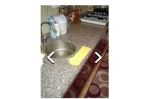 Mutfak tezgahna serilen bez.