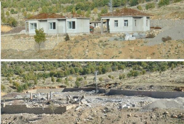 ayr noktada (17) adet tp (14 adet byk ve 3 kk), (1) adet aaca tuzaklanm aydnlatma mhimmat, (1) adet C-3 ile glendirilmi elektrikli fnye ve muhtelif patlayc maddeler ile tuzaklanm EYP ve muhtelif yaam malzemeleri,