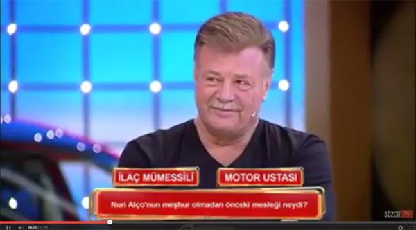 lker Ayrk yarmaclara 'Nuri Alo&#8217;nun aktr olmadan nce ne i yapyordu' sorusunu yneltti ve 'motor ustas ile ila mmesillii' klarn verdi.