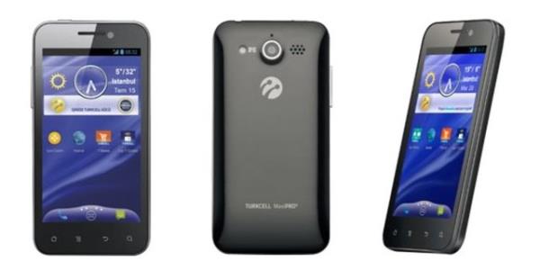 <p>Turkcell MaxiPro 5</p>  <p>lemci: MSM7225A-0 1.4 GHz</p>  <p>Kamera: 8 MP</p>  <p>Ekran: 4.0 in</p>  <p>letim sistemi: Android OS 4.0</p>  <p>Fiyat: 688-799 TL TL</p>