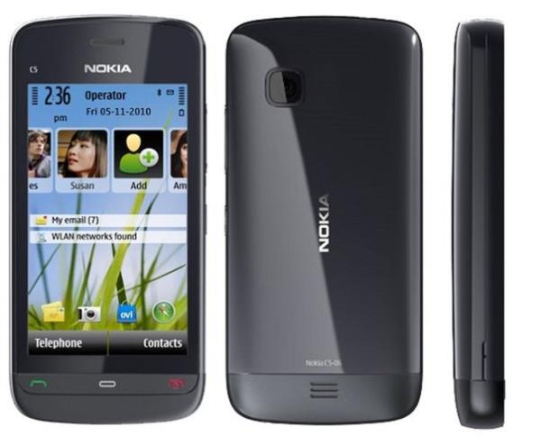 <p>Nokia C5-06</p>  <p>lemci: 600 MHz</p>  <p>Kamera: 2 MP</p>  <p>Ekran: 3.2 in</p>  <p>letim sistemi: Symbian OS v9.4</p>  <p>Fiyat: 344-499 TL</p>