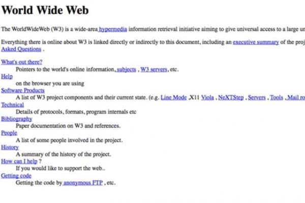 nternetin ilk hali  <br>nternet yani World Wide Web, 1994 ylnda byle grnyordu.