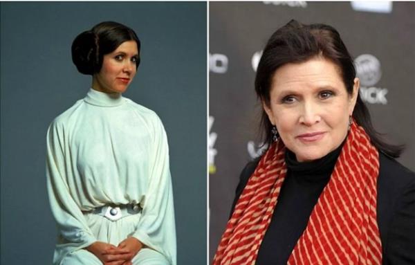 3. Carrie Fisher (Princess Leia Organa) 1977 - 2015
