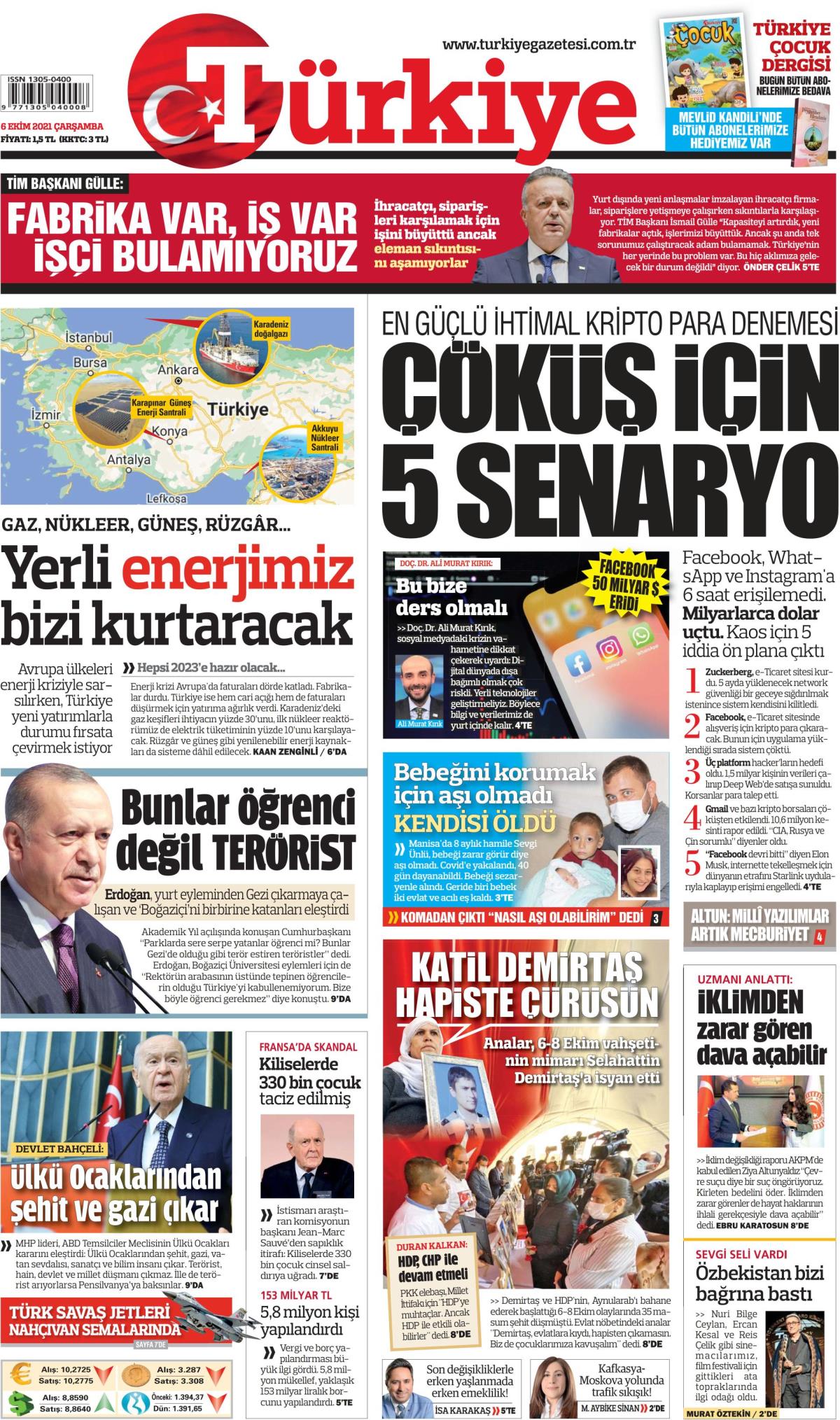 6 Ekim 2021 - Türkiye Gazetesi