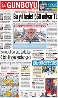 Günboyu  Gazetesi Manşeti