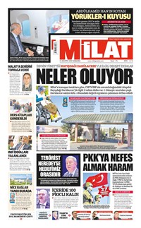 Milat Gazetesi Manşeti