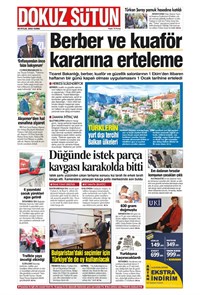Dokuz Sütun Gazetesi Manşeti