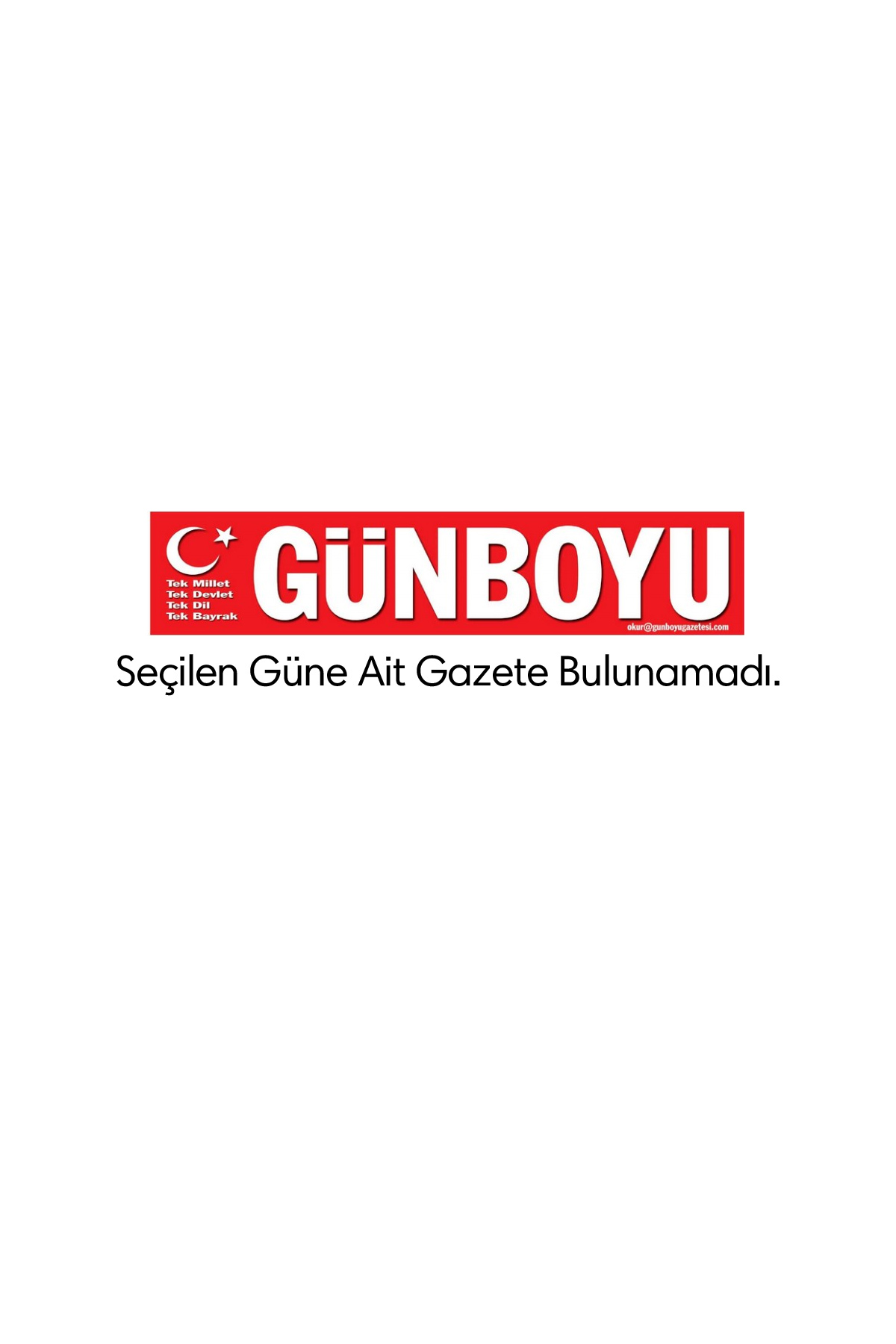 Günboyu  Gazetesi Manşeti