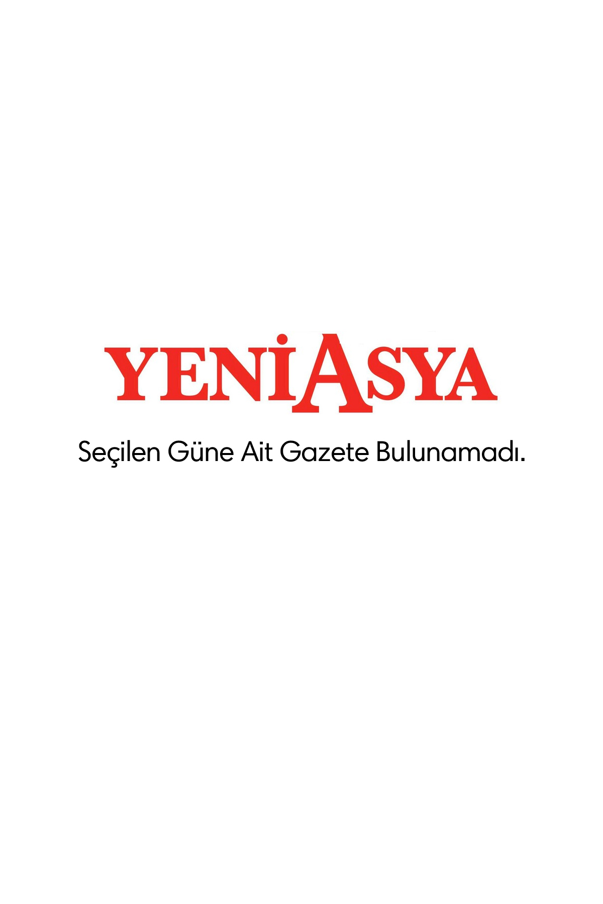 Yeni Asya Gazetesi Manşeti