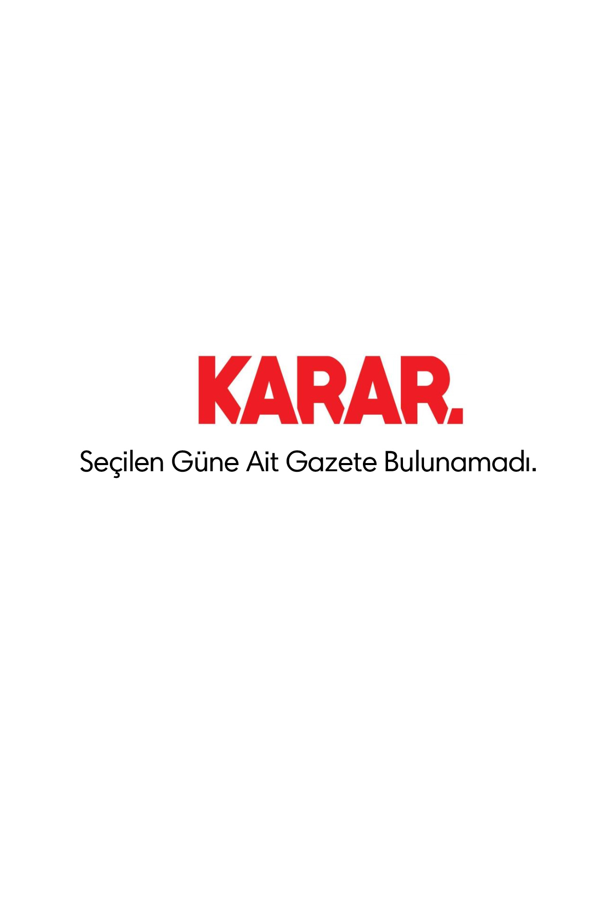 Karar Gazetesi Manşeti