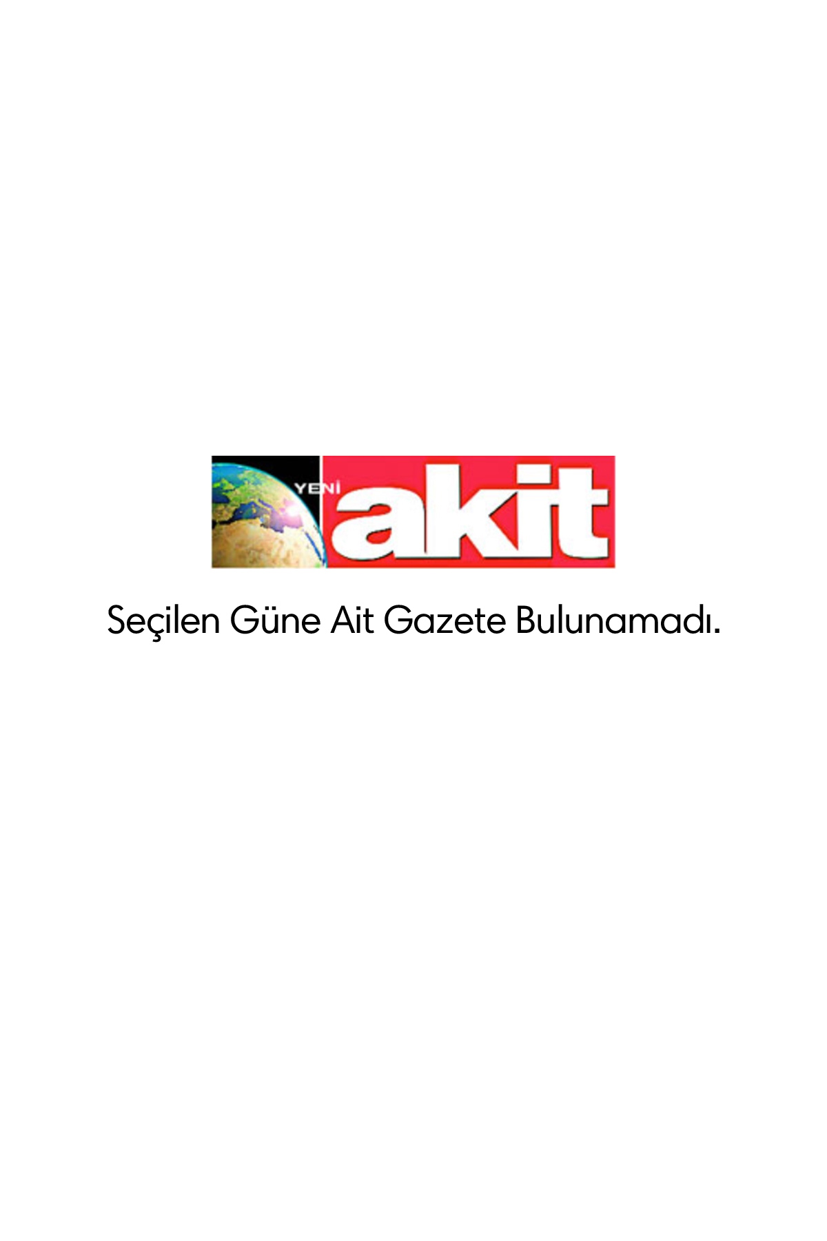 Yeni Akit Gazetesi Manşeti