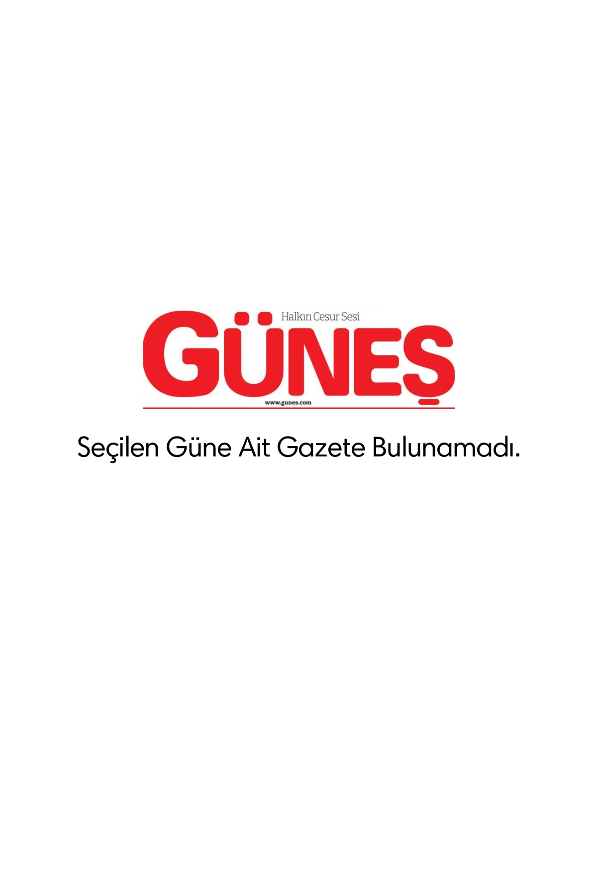 Güneş Gazetesi Manşeti