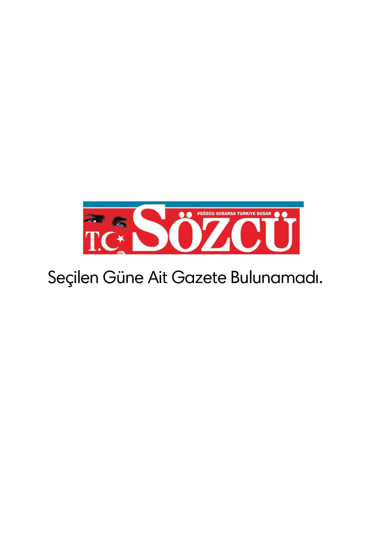 Sözcü Gazetesi Manşeti