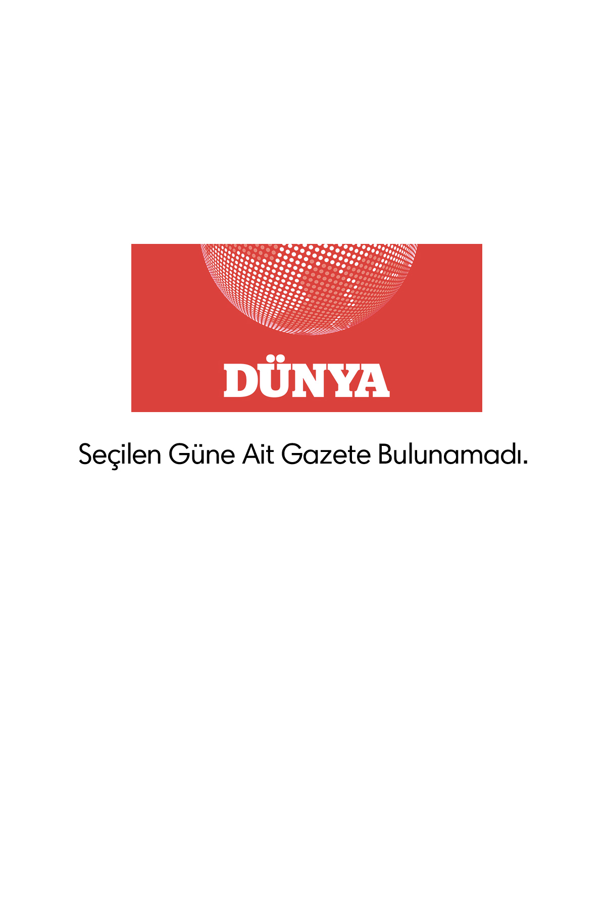 Dünya Gazetesi Manşeti